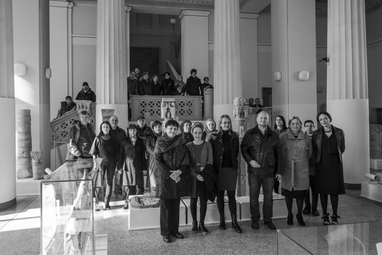 Employees and activists at the National Museum of Bosnia and Herzegovina.